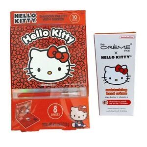 Hello Kitty Eye Shadow Palette and The Creme Shop Hand Cream Lot NWT
